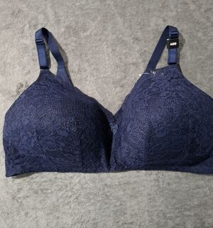 Torrid Curve 360 Blue Lace Bra Lightly Lined Wire Free Everyday Size 44 DD NWT